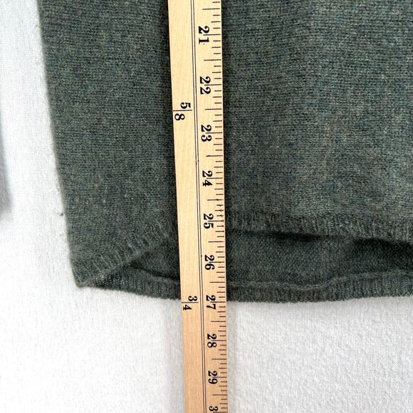 SUBTLE LUXURY Cashmere Reversible Sweater Small Medium Green  Cardigan V neck - Picture 11 of 11